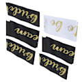 Miniatyrbilde 8 av 8: 6 stk skulderstropp polyester bannere bryllup brud dekorasjon fest smykker tilbehør