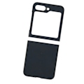 Miniatyrbillede 5 af 8: Foldbar skærm telefon beskyttende læder etui anti-scratch drop proof mobiltelefon etui til Galaxy Z Flip 5 to farver blå kohud korn