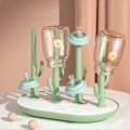 Miniatyrbild 2 av 5: Torkställ för nappflaskor, kaktusdesign, droppställ för flaskor och tillbehör (Grön)