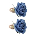 Pikkukuva 7 / 8: 2kpl emulointilautasliinasormus puinen työpöytä sininen yksinkertainen kukkainen lautasliinasormus kotihotelliin PartyRose Flower