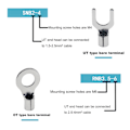 Miniatyrbillede 3 af 5: OT/ut rund gaffel blank ende hoved 10 i 1 æske messing ferrule ledningskombinationssæt 320 stk