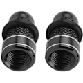 Miniatyrbilde 8 av 8: 1 par anodisert sykkeldekkfelg luftventil anti-støv dekselhetter i aluminiumlegering (svart)