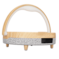 Miniatyrbillede 8 af 8: A6 Bordlampe Bluetooth-højttaler Skrivebordslampe Højttaler Trådløst opladningsur 4 i 1 Touch-lampe Bærbar Bluetooth-højttaler