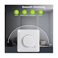 Miniatyrbilde 2 av 5: LED Dimmer Bryter, Innfelt Dimmer kompatibel med Dimmbare LED og Halogen, 5-300 W Dimmer Bryter LED, Ph
