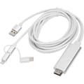 Miniatyrbilde 3 av 5: 3-i-1 HDMI-adapter med Micro USB Type-C - Skjermkonvertering og speilkabel