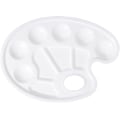 Miniatyrbilde 1 av 5: Plast Oval Malingbrett - Hvit, 1 stk