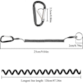 Miniatyrbillede 2 af 5: 5 stk. Nøglering Spiral Elastisk Fiskesnor Sikkerhedssnor Udtrækkelig Lanyard med Karabinhage for at Forhindre Tabte Nøgler, Tænger og Værktøj