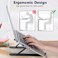 Miniatyrbillede 3 af 5: Bærbar laptop stander, justerbar laptop stander egnet til skrivebords notebook stander