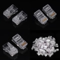 Pikkukuva 8 / 8: 100 kpl / LOT Cat5 Cat5e verkko-Internet-liitin RJ45 8P8C kaapeli Modulaariset pistokepäät