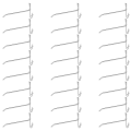 Miniatyrbilde 1 av 8: 30 stk Supermarked Krok Iron Grid Hylle Krok Smykker Display Hylle Krok 3,5 mm tykkelse 15 cm / 5,9 tommer lang