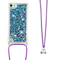 Pikkukuva 2 / 5: Pitkä kaulanauha Glitter Liquid Quicksand TPU -kotelo yhteensopiva Ipod Touch (2019) / Ipod Touch 6/5-D kanssa