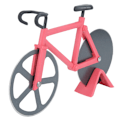 Miniatyrbillede 6 af 8: Rustfrit stål innovativ cykelform pizzaskærer skæreværktøj køkken tilbehør rød