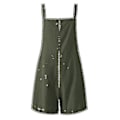 Miniatyrbillede 4 af 5: Ærmeløs bomulds- og linned-jumpsuit til kvinder, shorts, L, grøn