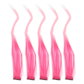 Miniatyrbilde 3 av 8: 10 stk Høydepunkter Hårstykke Lang Rett Gradient Utsøkt Stilig Hårstykke Klips for Cosplay Arrangementer Halloween Fester Rød Rosa