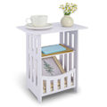 Miniatyrbillede 2 af 5: Sidebord, sengebord 3 niveauer, 32x22x40cm, sofabord, sofabord, til soveværelse, stue, hvid