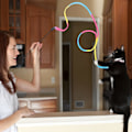 Miniatyrbild 5 av 5: Katt leksak regnbåge pinne 10 regnbåge band kattunge tränings pinne regnbåge band teaser katt pinne interaktiv fångare pinne (30cm)
