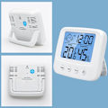 Miniatyrbild 5 av 5: Digital hygrometer termometer med inbyggd klocka, luftfuktighet, temperatur, 5 sekunders snabb uppdatering, bakgrundsbelysning och ℃/℉-funktion