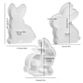 Miniatyrbillede 2 af 5: 3 stk. kanin silikoneform, støbeform, kaninform, stearinform, kaningips, sojavokslys, håndværk