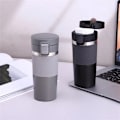 Miniatyrbild 5 av 5: Termosmugg 380ML Kaffeemugg Takeaway Kaffeemugg Dubbelskikts Resmugg Termosmugg Kyl Dryck (Grå)
