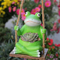 Miniatyrbilde 3 av 5: Hengende kurv blomsterpotter, harpiks saftig froskesvingplanter, for hage, terrasse, balkong