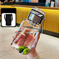 Miniatyrbillede 3 af 5: Glasflaske 750ml vandflaske drikkevand flaske glas med gummilåg, glas drikkevand flaske med rustfrit stål si