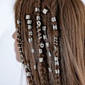 Miniatyrbild 3 av 4: 28 stycken Dreadlocks Smycken Hårspännen, Spiral Hårklämmor, Justerbara Metallmanschetter, Orm Dreadlock Hårklämma Hårklämma, Silver