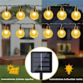 Miniatyrbillede 3 af 5: LED solcellelys boblekugle lyskæde, udendørs havedekoration