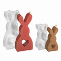 Miniatyrbillede 1 af 5: 2 stk. Kanin silikoneform, støbeform, kaninform, kanin bageform Størrelse: Lille + Stor