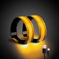 LED Armband, Uppladdningsbar, 2-pack, USB Reflexband, för Jogging, Löpning, Sport - Gul