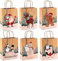 24 st Julklappspåsar Kraftpapper Presentpåsar med Etiketter SX