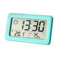 Miniatyrbillede 1 af 4: Indendørs digital LCD-bordur med termometer- og hygrometerfunktion, tyndt vægur, bordur, enkelt design