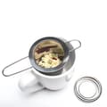 Miniatyrbillede 2 af 5: Rustfrit te-si med låg i rustfrit stål, te-si til at sidde i kop, te-diffuser med langt håndtag, te-si