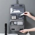 Miniatyrbilde 2 av 5: Bag organizer, med 2 snorposer, utvidbar organizer, reiseveske, skjønnhetsveske, toalettveske, sminkeveske, kofferttilbehør (grå)
