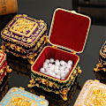 Miniatyrbillede 2 af 5: Vintage udsøgt emalje smykkeskrin, lille