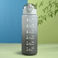Miniatyrbillede 1 af 5: drikkedunk, 1L BPA-fri vandflaske med sugerør, sportsdrikkedunk, lækagesikker med tidsmarkering, sportsflaske (askeflaskehætte)