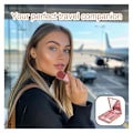 Miniatyrbillede 5 af 5: Bærbar lyserød mini makeup børste med spejl og etui