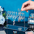 Miniatyrbillede 3 af 5: Akryl Øreringsholder Hanger Form Smykke Display Træ Ørering Hængende Organizer Akryl Ørestikker Display Stativ (Transparent)