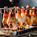 Miniatyrbillede 2 af 5: Vertikal kyllingeben grill, sammenklappelig, udendørs grillværktøj