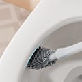 Pikkukuva 5 / 5: WC-harja, silikoni kaksisuuntainen puhdistusharjapää, seinälle kiinnitettävä/seisova WC-harja, WC-harjasarja (vihreä)