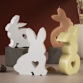 Miniatyrbillede 5 af 5: 3 stk. kanin silikoneform, støbeform, kaninform, stearinform, kaningips, sojavokslys, håndværk