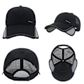 Miniatyrbillede 2 af 4: Sommer Solhat, Baseball Cap Kvinder og Mænd, Bred Skygge UV Beskyttelse, Indtrækkelig Skygge, Mesh Åndbar Fisker Cap Strandhat, Sort