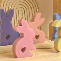 Miniatyrbillede 3 af 5: 3 stk. kanin silikoneform, støbeform, kaninform, stearinform, kaningips, sojavokslys, håndværk