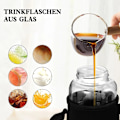 Miniatyrbillede 2 af 5: Glasflaske 750ml vandflaske drikkevand flaske glas med gummilåg, glas drikkevand flaske med rustfrit stål si