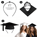 Miniatyrbilde 5 av 5: Stabilisator for hodebånd til gradueringshatt, unisex stabilisator for innsetting av gradueringsluer for å feste gradueringshatten til håret for alle frisyrer