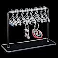 Miniatyrbild 1 av 5: Akryl örhänge hållare hängare form smycken display träd örhänge hängande arrangör akryl örhängen display stativ (transparent)