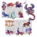Miniatyrbild 1 av 5: Konstellationshartsform Konstellationshänge Set Silikonform för DIY Disc Smycken Nyckelring Tillverkningsverktyg Tillbehör