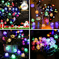 Miniatyrbillede 3 af 5: LED solcelledrevet boblekuglelyssnor, farve 7m 50 lys (8 funktioner)