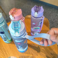 Pikkukuva 4 / 4: Lasten juomapullo, vuototiivis vesipullo 650 ml, koulu- ja urheilupullo pojille, BPA-vapaa (sininen)