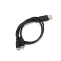 Miniatyrbillede 3 af 5: 38 cm Bærbar USB Han Universal Micro USB Dobbelt Han Y-Type Adapter Splitter Kabel