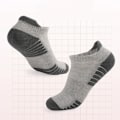 Miniatyrbilde 2 av 5: 6 par med sneakersokker for kvinner og menn, sportsokker med polstring, pustende bomullssokker (lysegrå, S35-38)